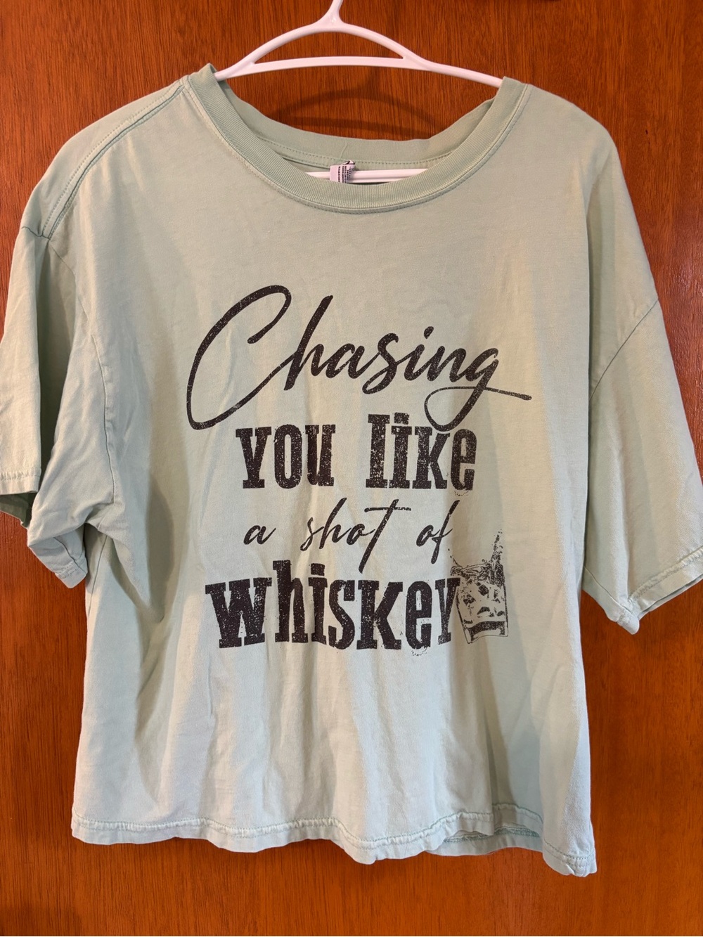 Kids' Mint Graphic Tee - 'Chasing You Like a Shot of Whiskey'